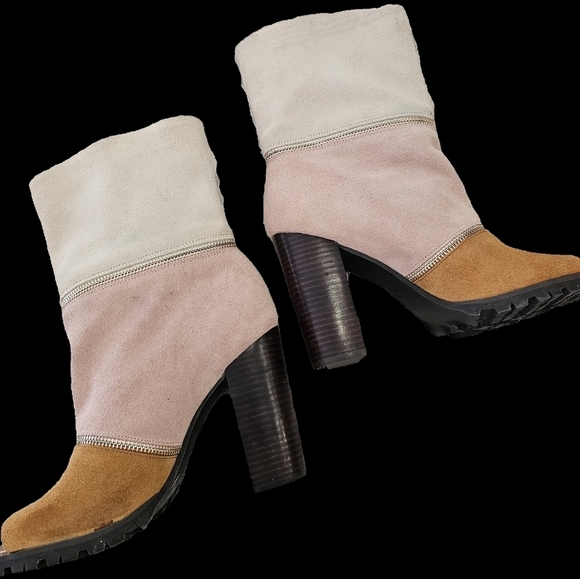 Katy Perry Zip off boots to booties.  Heels.  Convertible peep toes.  SIZE 8.5 - Picture 2 of 13